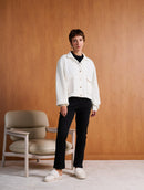 Casaco de moletom com mangas bufantes em tricô, bolsos e botões de metal Biamar