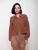 Jaqueta com botões, bolsos e mangas de cava quadrada Biamar