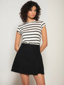 Blusa manga curta com padronagem em listras Biamar