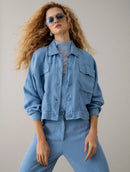 Jaqueta com botões, bolsos e mangas de cava quadrada Biamar