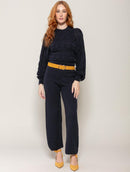 Calça em algodão com textura Biamar