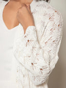 Casaco alongado em algodão com trama vazada Biamar