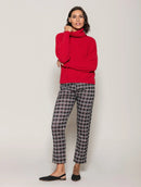 Blusa ampla canelada com gola rolê Biamar