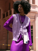 Colete em algodão com tecimento em tranças e botões Urbanity