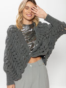 Casaco em ponto bolha com fechamento em botão Biamar