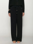 Calça reta com bolsos e cordão ajustável Biamar