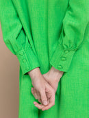 Vestido midi com botões e mangas bufantes Urbanity