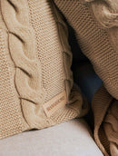 Capa de almofada em algodão com tecimento em tranças e zíper Biamar Home