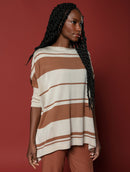 Blusa mullet oversized com decote canoa Urbanity