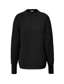 Blusa alongada com gola redonda, bolsos e mangas de cava raglan Biamar