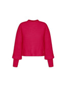 Blusa de gola redonda e mandas bufantes aBenção