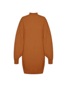 Vestido de gola média com mangas bufantes de cava quadrada aBenção