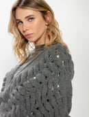 Casaco em ponto bolha com fechamento em botão Biamar