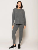 Calça com tecimento em tranças Biamar