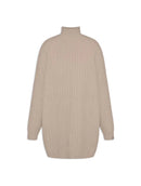 Vestido de gola média com mangas de cava raglan aBenção