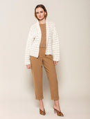 Casaco em ponto bombom com mangas de cava quadrada Biamar