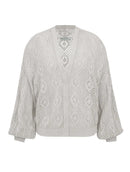 Casaco em algodão com trama vazada e cava posta Biamar