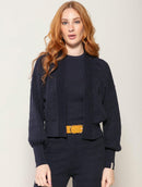 Casaco em algodão com textura e mangas de cava quadrada Biamar