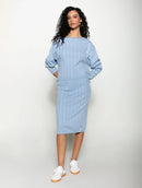 Blusa em algodão com tecimento em tranças, gola canoa e mangas de cava quadrada Biamar