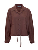 Jaqueta com botões, bolsos e detalhe em elástico Biamar