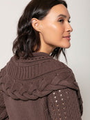 Casaco em algodão com detalhe em tranças e mangas de cava posta Urbanity