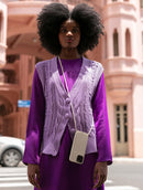 Colete em algodão com tecimento em tranças e botões Urbanity