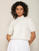 Blusa em algodão com trama detalhada Biamar