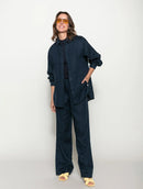 Camisa mullet em linho com botões e mangas de cava posta Biamar