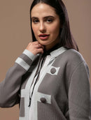 Casaco com listras em contraste e mangas de cava posta Urbanity