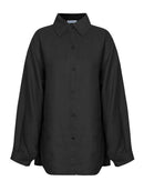 Camisa mullet em linho com botões e mangas de cava posta Biamar