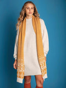 Vestido de gola média com mangas bufantes de cava quadrada aBenção