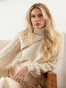 Bolero com tecimento em tranças e gola alta Urbanity