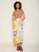 Blusa canelada com decote redondo e mangas curtas Biamar