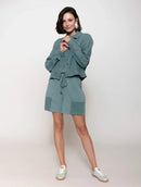 Jaqueta com botões, bolsos e mangas de cava quadrada Biamar