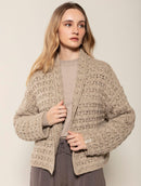 Casaco em ponto bombom com mangas de cava quadrada Biamar