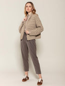 Casaco em ponto bombom com mangas de cava quadrada Biamar