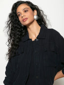 Jaqueta com botões, bolsos e mangas de cava quadrada Biamar