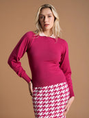 Blusa com efeito de sobreposição e mangas bufantes de cava posta Urbanity