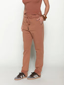 Calça em algodão com bolsos, cordão ajustável e barra mullet Biamar