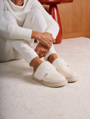 Pantufa oslo em algodão com pele fake e solado elevado Biamar