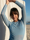 Blusa em tule com estampa poá Urbanity