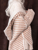 Casaco oversized reversível com capuz e sem fechamento frontal Biamar