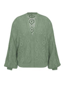 Casaco em algodão com trama vazada e cava posta Biamar