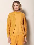 Colete em algodão com tecimento em tranças e botões Urbanity