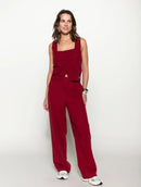 Regata com decote quadrado, recorte frontal e botões Biamar