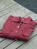 Casaco em algodão com bolsos, botões e mangas de cava quadrada Biamar