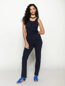 Calça em algodão com bolsos faca e elástico Biamar