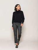 Blusa ampla canelada com gola rolê Biamar