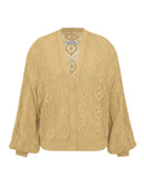 Casaco em algodão com trama vazada e cava posta Biamar