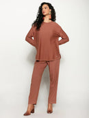 Calça reta com bolsos faca e cordão ajustável Biamar